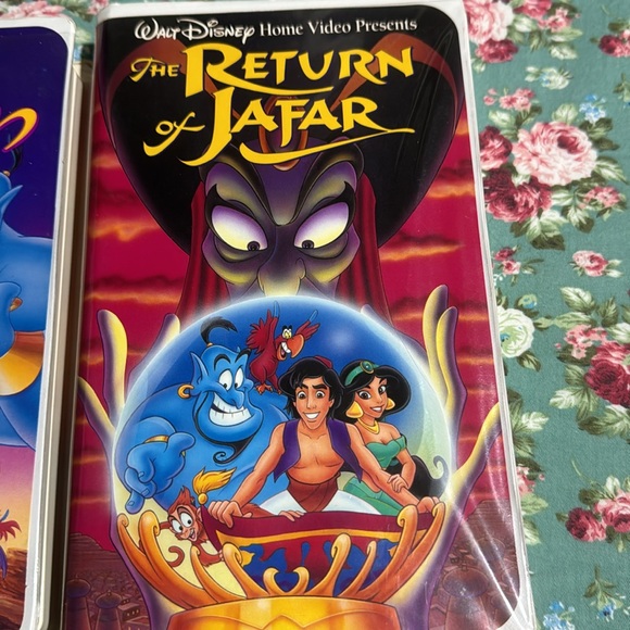 Aladdin 💫 original Disney VHS 📼 lot of two movies. w/ the Return of Jafar. VHS - Picture 2 of 8